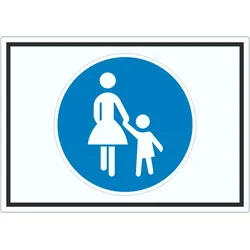 HB-Druck Aufkleber Gehweg Symbol A9 (37x52mm)