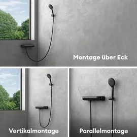 mai & mai Thermostat Badewannenarmatur Matt Schwarz
