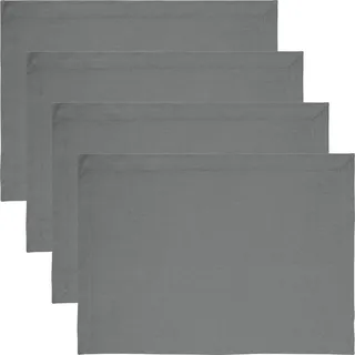REDBEST Platzset Tischset "Tulsa" 4er-Pack, Baumwolle Uni grau