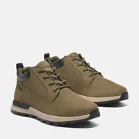 Timberland Mens Low Lace UP Sneaker olv nubuck 10