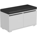 [en.casa] Brande 80 x 42 x 35 cm gepolstert / weiß