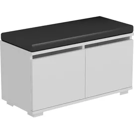 [en.casa] Brande 80 x 42 x 35 cm gepolstert / weiß