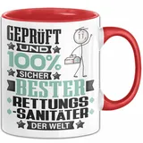 Trendation Rettungssanitäter Tasse 0,3 l Rot 2
