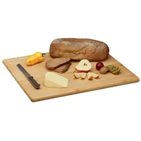 Relaxdays Schneidebrett Bambus 2-tlg. 56,5 x 50 cm Braun