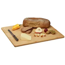 Relaxdays Schneidebrett Bambus 2-tlg. 56,5 x 50 cm Braun