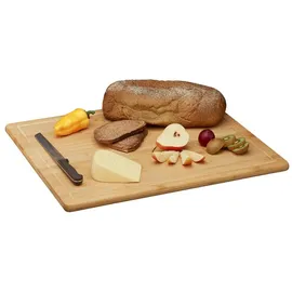 Relaxdays Schneidebrett Bambus 2-tlg. 56,5 x 50 cm Braun