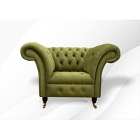 JVmoebel Chesterfield-Sessel, Chesterfield Sessel 1 Sitzer Design grün