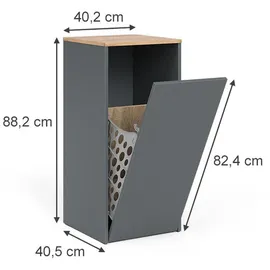Vicco Viktor Badschrank 40,2 x 88,2 cm Anthrazit/Goldkraft Eiche