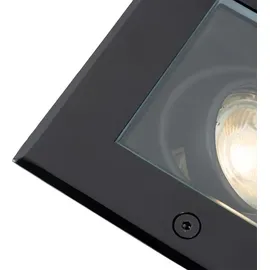 QAZQA Moderner Bodenspoiler Kunststoff verstellbar IP65 1x GU10 schwarz