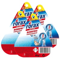 rorax 4x rorax Rohrfrei Power-Granulat Portionspack 60g - Wirkt sofort & lös Rohrreiniger