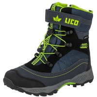 LICO Jungen Sundsvall VS Schneestiefel, Marine Schwarz Lemon, 40