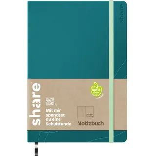 Share Notizbuch punktkariert Petrol Anzahl der Blätter: 192 DIN A5