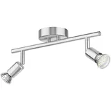 ledscom.de LUNARA 2-flammig Edelstahl chrom matt
