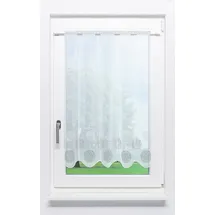 Lysel Scheibengardine Kringel Muster (Bx H) 160cm * 90cm Braun/grau-braun