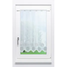 Lysel Scheibengardine Kringel Muster (Bx H) 160cm * 90cm Braun/grau-braun