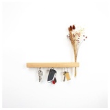 FlowerBar by Trockenblumen-Manufaktur Schlüsselbrett FlowerBar Keys “GOLD RICHTIG”, magnetisches Schlüsselbrett, (Glixia, Weizen, Phalaris, Schleierkraut) bunt