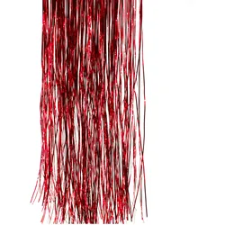 Lametta 24x100cm Weihnachtsbaum Christbaumschmuck Weihnachtsgirlande Karneval Fasching Disco & Party Glitzer Deko Silvesterdeko Rot