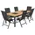 OUTLIV. Alpha Gartenmöbel-Set L (6 Plätze) Tisch 220x100cm Schwarz|Dunkelgrau