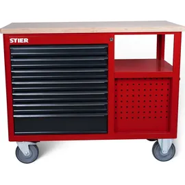 Stier Fahrbare Werkbank Open Space, 11 Schubladen
