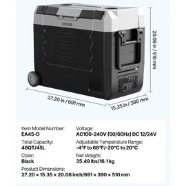 Vevor Kompressor Kühlbox 45 l