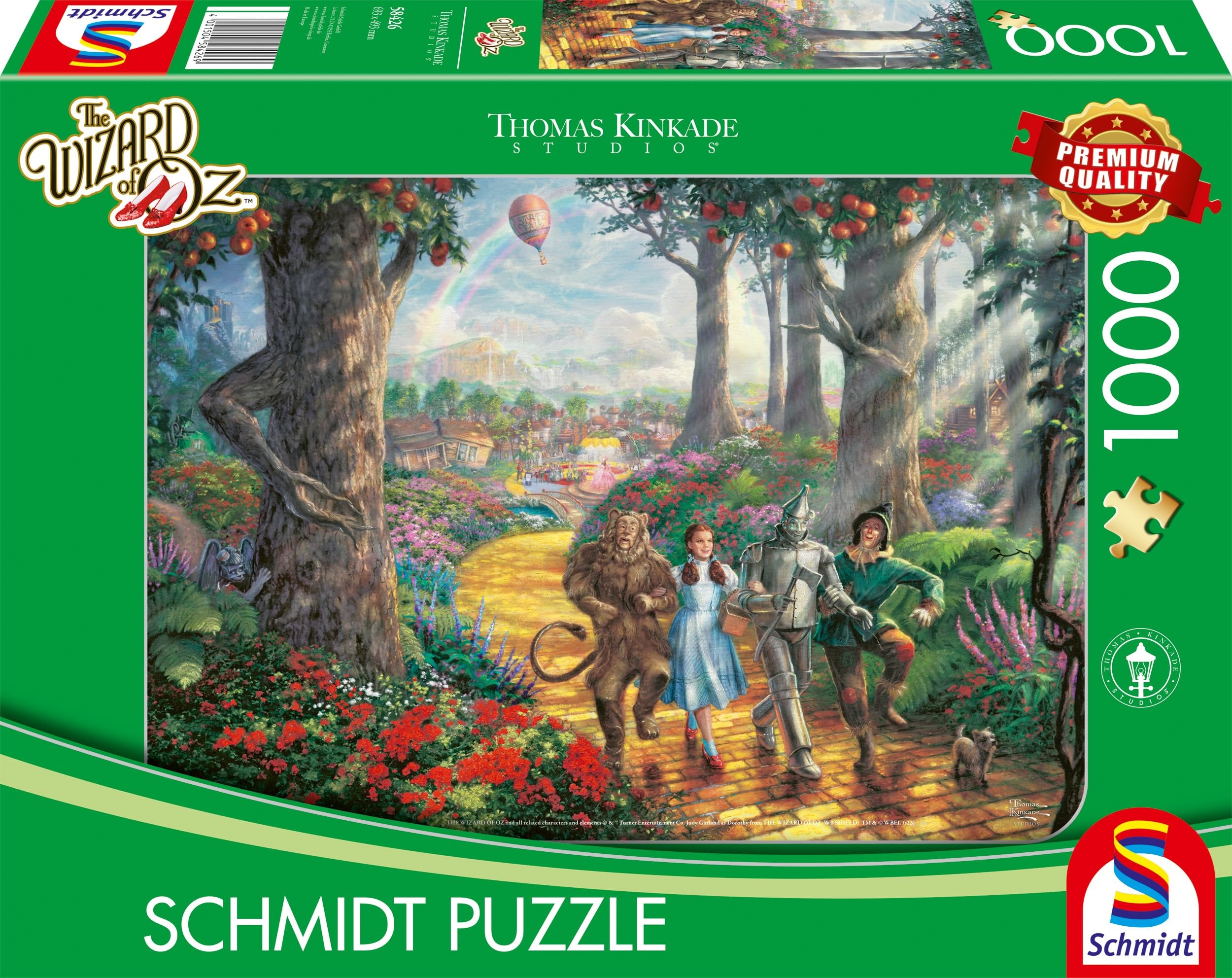 Schmidt Spiele 58426 Thomas Kinkade, Warner, Wizard of Oz, Follow the yellow Brick Road, 1000 Teile Puzzle