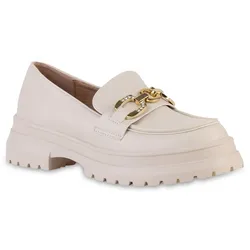 Damen Plateauschuhe in Beige