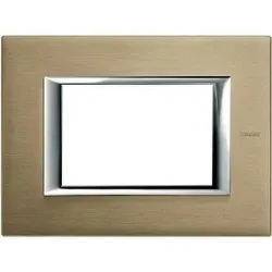 Legrand HA4803NX Abdeckrahmen AXOLUTE: 3 Module, Farbe: Titan, gebürstet 1