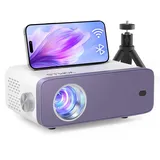 Mini Beamer, VOPLLS Mini 23000L WiFi Bluetooth Beamer Full HD 1080P Unterstützt, Tragbar Video Projektor mit 50% Zoom, Heimkino Projektor für Handy, Tablet/Laptop/PC/TV-Box, USB, HDMI, AV(Stativ inklu