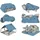 VOREL Abdeckplane 90g 4x6m Polyester blau