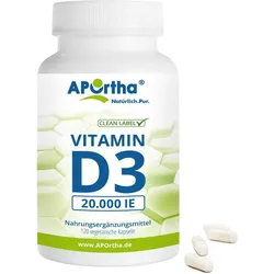 Vitamin D3 Depot 20.000 IE - 500 μg - 120 vegetarische Kapseln One Size