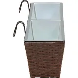 vidaXL Balkon 80 x 17 x 17 cm Braun