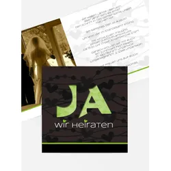 Hochzeitskarten Einladungen selbst gestalten mit Spruch und Fotos im Onlinedesigner bei Meine-Kartenmanufaktur.de