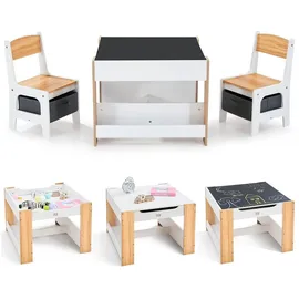 BABY VIVO Kindersitzgruppe Mia mit Tisch und 2 Stühlen aus Holz