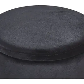 Beliani Pouf mit Stauraum 2er Set Samt 0 x 0 x 0 cm Schwarz