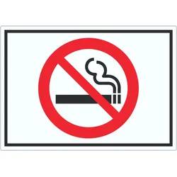 Rauchen verboten Symbol Aufkleber A0 (841x1189mm)