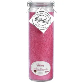 Candle Factory Erdbeer-Rhabarber Duftkerze 21 cm rot
