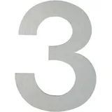 HOPPE OA-Hausnummer E600-609 Ziffer 3 Edelstahl matt