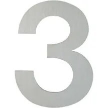 HOPPE OA-Hausnummer E600-609 Ziffer 3 Edelstahl matt