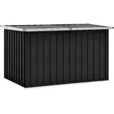 IKAYAA Gartenbox aus Metall Groß Garten Auflagenbox XXL Garten Aufbewahrungsbox Gartenbox Kissenbox Gerätebox Gartentruhe für Gartengeräten Poolzubehör Spielzeug 149 x 99 x 93 cm Anthrazit