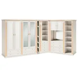 JV Möbel Eckschrank 197 x 246 x 69,5 cm Weiß