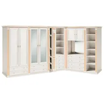 JV Möbel Eckschrank 197 x 246 x 69,5 cm Weiß