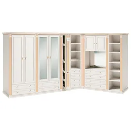 JV Möbel Eckschrank 197 x 246 x 69,5 cm Weiß