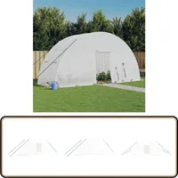 Gewächshaus Mit Stahlrahmen Weiß 12 M2 6x2x2,85 M - Gewächshaus - Gartengewächshaus - Pflanzenhaus - Tomatenhaus - Hochbeet