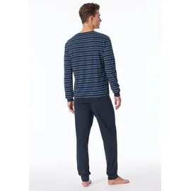 SCHIESSER Schlafanzug Rundhalsausschnitt Blau 48