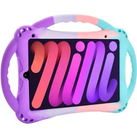 TopEsct Kinder-Schutzhülle für iPad mini 6. Generation Rosa/Türkis
