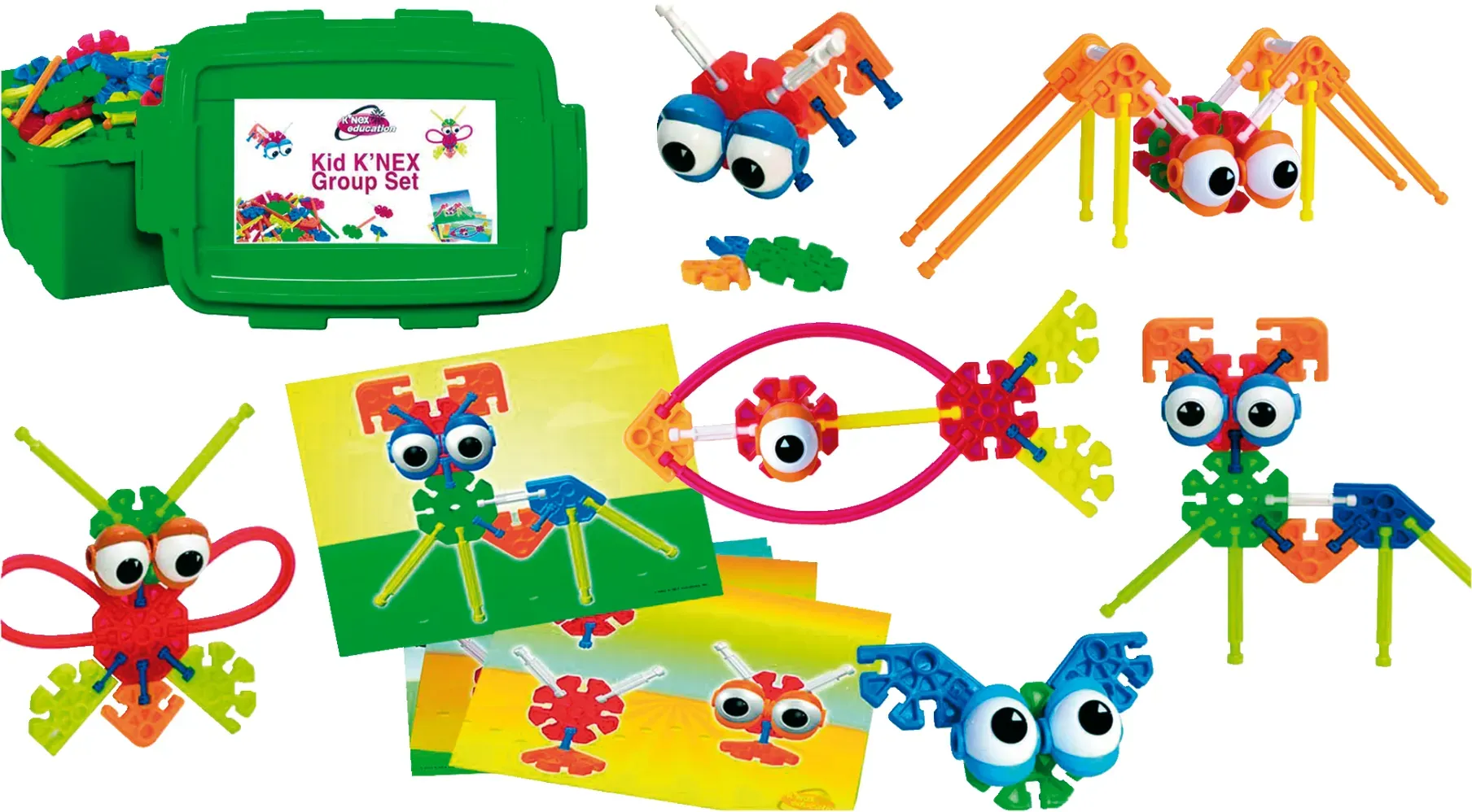 K'NEX Kid Baukasten Konstruktionsspielzeug 131 Teile Bunt ABS-Kunststoff - Aufbewahrungsbox, fördert STEM-Fähigkeiten, ab 3 Jahren