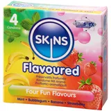 SKINS Condoms Skins - PREMIUM-KONDOME mit VERSCHIEDENEN GESCHMACKSRICHTUNGEN, 4ER-PACK