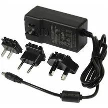 Allnet Ersatznetzteil 12V5A EU Type schwarz mit Adapter EU, US, UK,