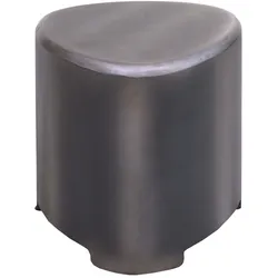 Hocker MCW-L74, Sitzhocker Holzhocker, Holz MVG-zertifiziert Industrial, Metall-Optik gebürstet
