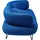 Kare Sofa Peppo 2-Sitzer Blau 182cm